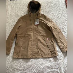NWT Hunter Abbey Short Rubberized Rain Jacket